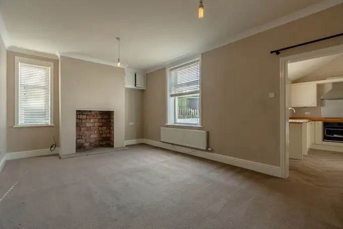 Living room of a two-bedroom end terrace on Beverley Road, Barrowford